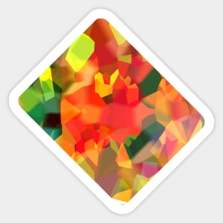 Abstract Polygon Forest Sticker